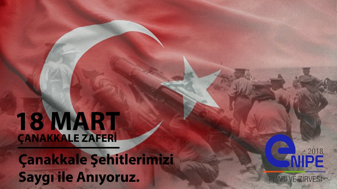 18 Mart Çanakkale Zaferi.
Çanakkale Şehitlerimizi Saygı ile Anıyoruz.
#enipe #18martÇanakkaleZaferi #18mart #ÇanakkaleZaferi