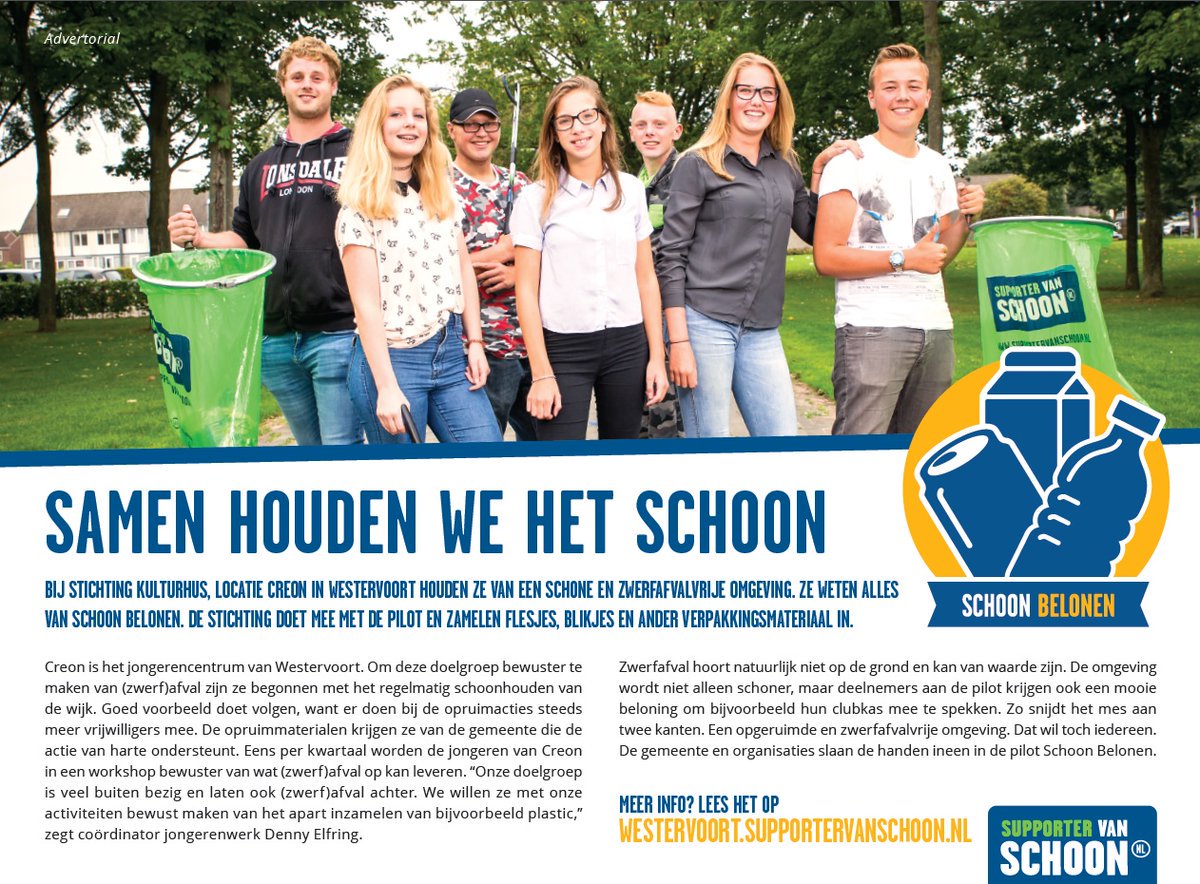 Donderdagavond 22 maart van 19:00 tot circa 19:45 uur gaan JC Creon en Kulturhus de Nieuwhof ihkv de Landelijks opschoondag met vele handen aan de slag om ons  adoptiegebied weer zwerfafval vrij te maken. Helpt u ons mee?! We  verzamelen bij de <a href="/Denieuwhof/">De Nieuwhof</a> om 18:45 uur!