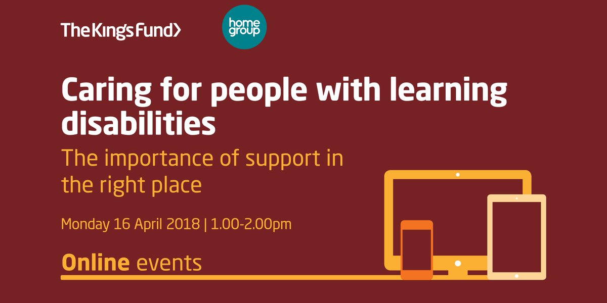 Our free live online event will explore models of care that are set up to support people with #learningdisabilities in the right setting kingsfund.org.uk/events/caring-… #KFonline