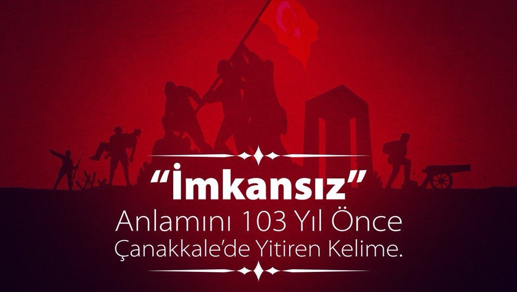 Canını vatanına siper etmiş, cesaretleriyle destan yazmış tüm şehitlerimizi Çanakkale Zaferi’nin 103. yıl dönümünde saygıyla, minnetle ve rahmetle anıyoruz. #ÇanakkaleGeçilmez