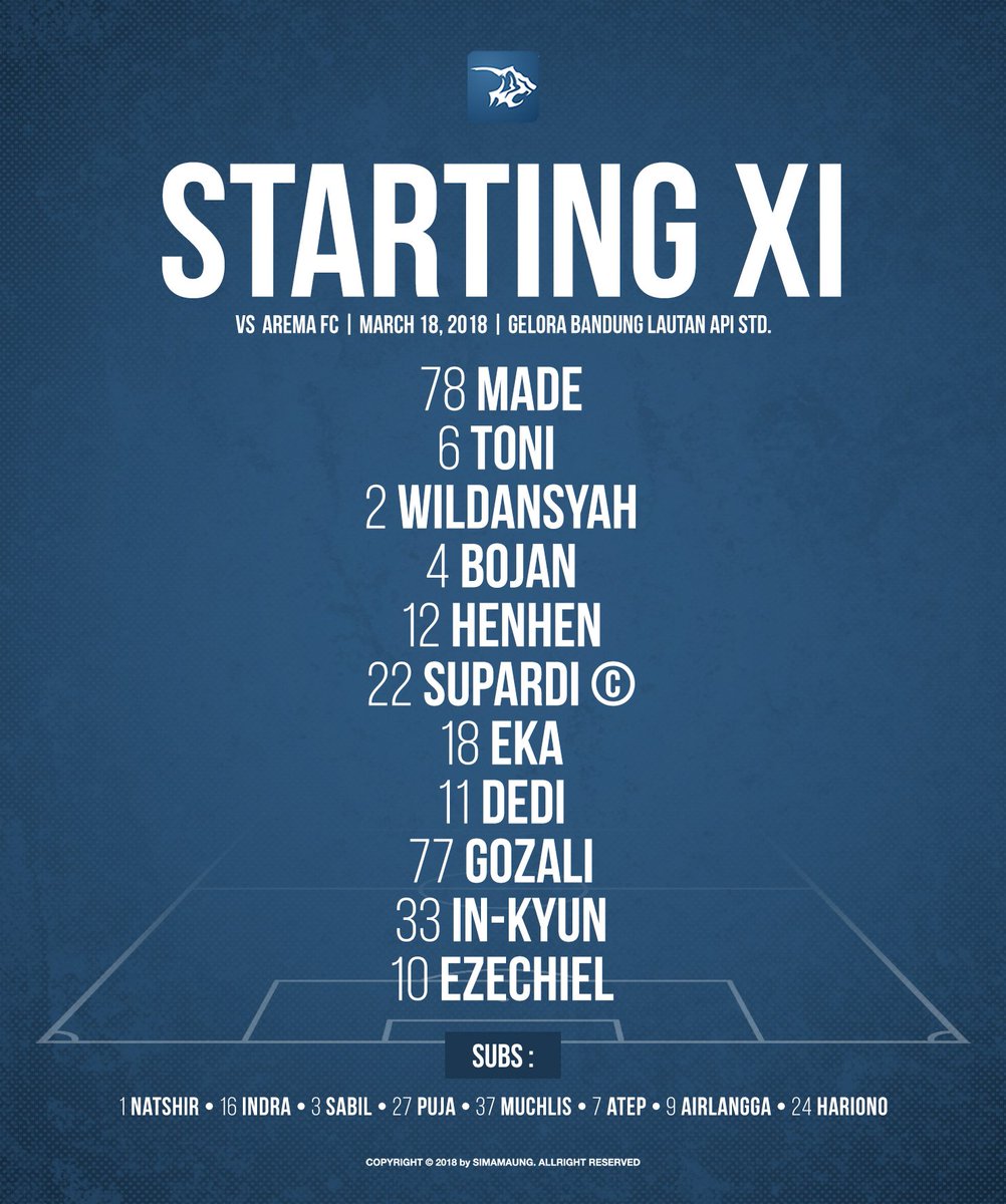 Starter Persib vs Arema #PRSBvARM