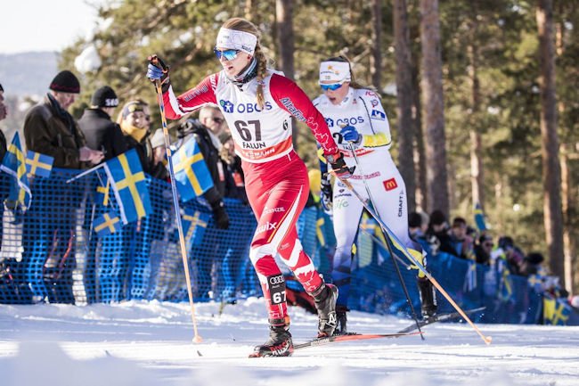 <a href="/Cendrine_Browne/">Cendrine Browne</a> 27th fastest time of the day at the Falun World Cup Finals.
📸 Nordic Focus