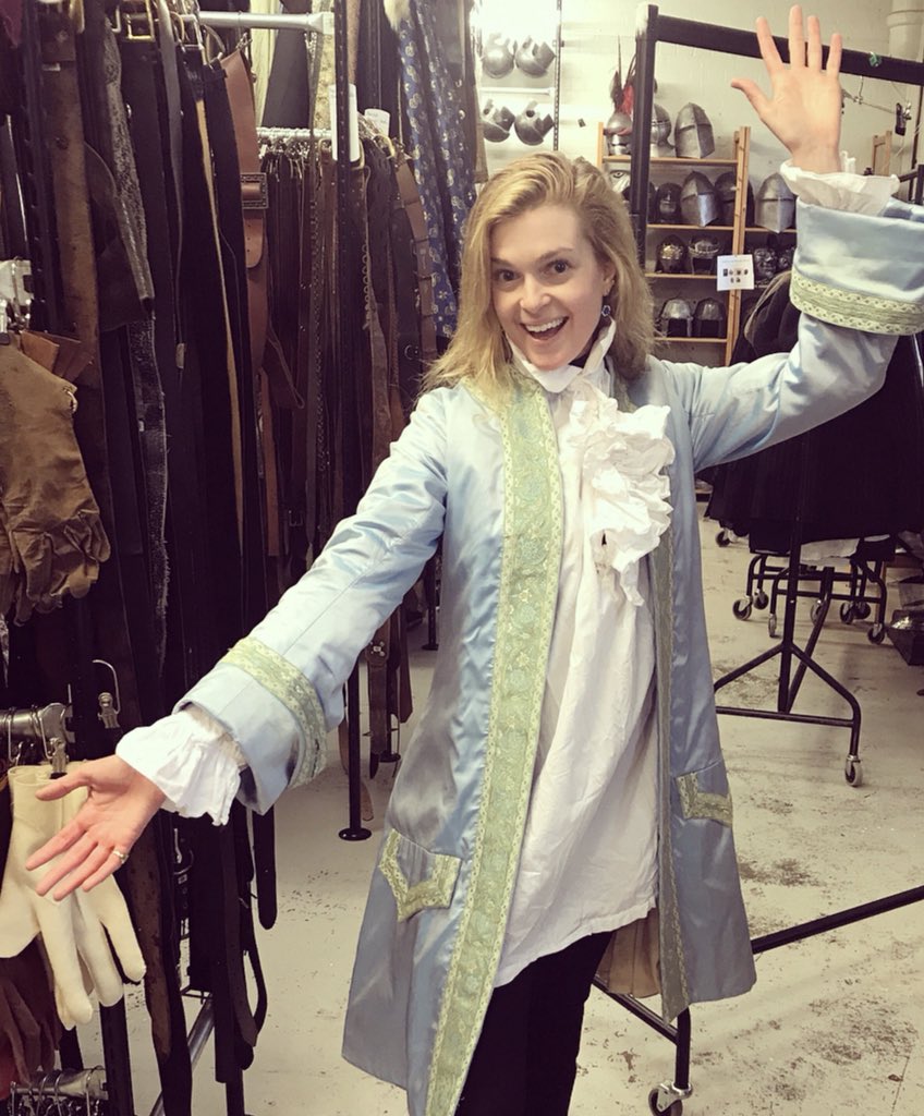 BarnesMusicFest's tweet photo. # JSBach in #Barnes. Come & join us TOMORROW for what promises to be a great #musico-drama about the life and music of a genius - a fusion of word & music #reallife #hamonies & #dissonance . Here a shot of violinist @dclarkeviolin trying on some costumes @ChestertonsSW13 https://t.co/lx56vfc584
