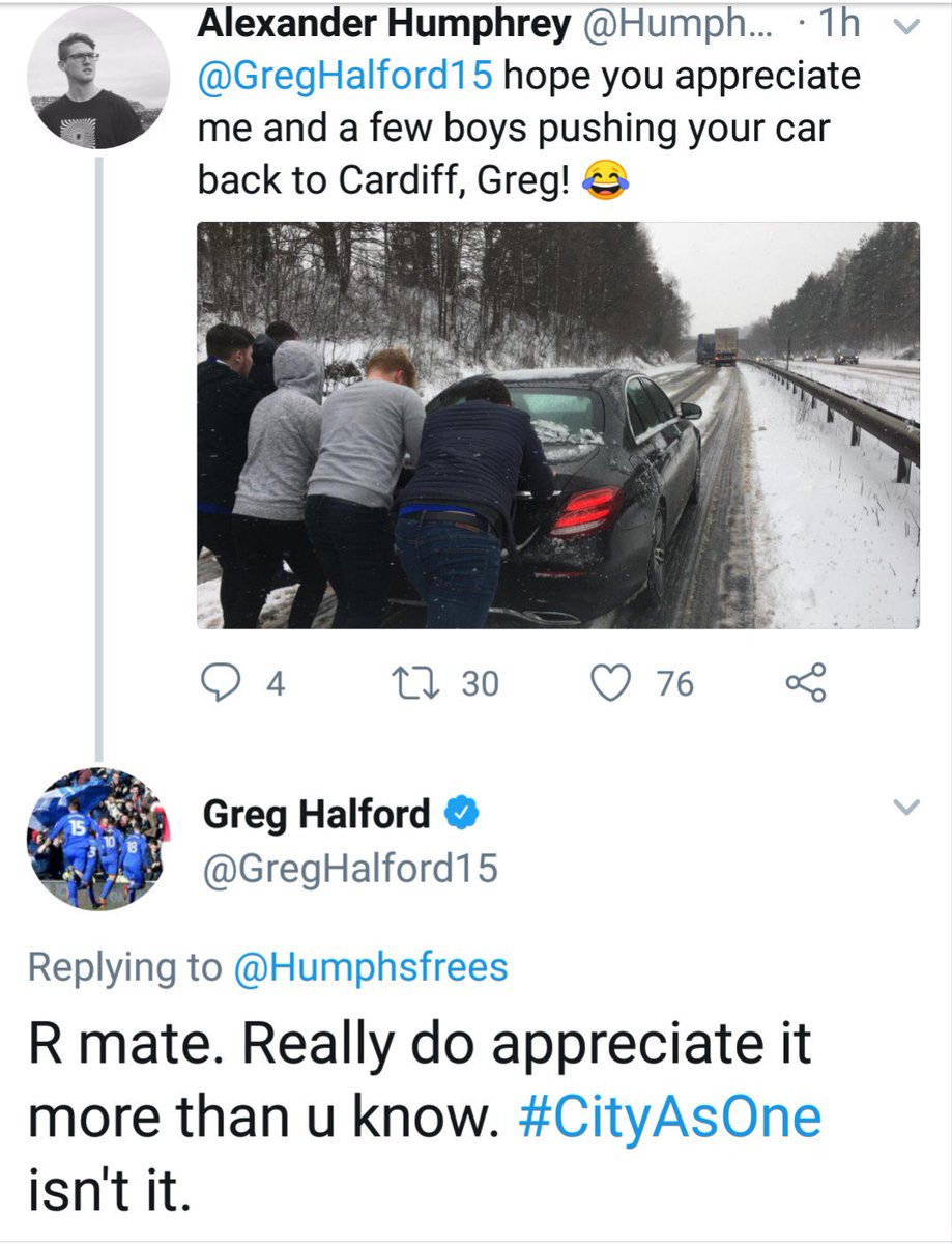 _omeara_r's tweet photo. Complains about Derby calling off the game..
Gets stuck in snow on his way home..

A day in the life of Greg Halford.. https://t.co/yoV8FKE0kw