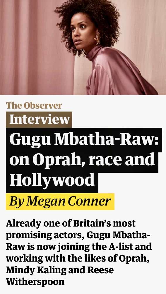 megconner's tweet image. Had a lovely time interviewing @gugumbatharaw for today’s @ObsMagazine (beautiful pictures by Alex Bramall)