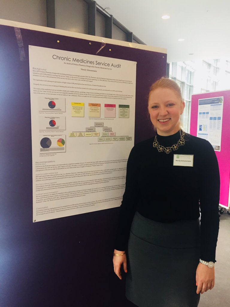 schunemannpharm's tweet photo. Best Pre-Reg year ever! Presenting my wee audit poster at #grampharm Grampian’s First Inaugural Conference #GoGreen4PS https://t.co/pfIMsWP0FC