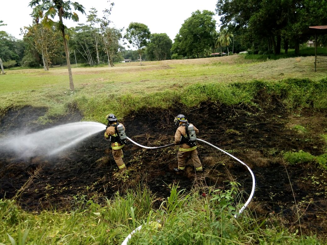 #BCBRPBocas atendió herbazal incendiado, finca 8, Changuinola.