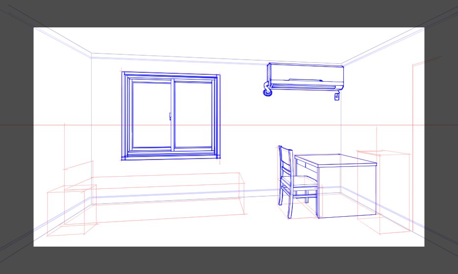 いちあっぷ By Mugenup クリエイティブ制作会社 Twitterissa 家具の目安は四角で考えてみよう アイレベルやパース モチーフの配置方法を学ぼう これでノベルゲーム背景イラストが描ける レイアウト編 いちあっぷ T Co Klczx3rjl3 絵が上手くなる