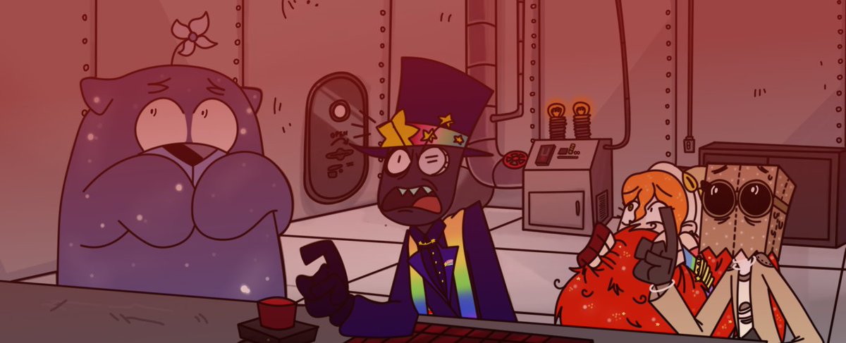 RaveArina's tweet image. #Villainous #AU #Rainbowstar
The creator of this AU- daregindemone04.deviantart.com 
I had an idea for the first redraw, when I listened to the song Hopes and dreams of Andertail, that this team lives in space and came across some kind of danger.
So, yeah