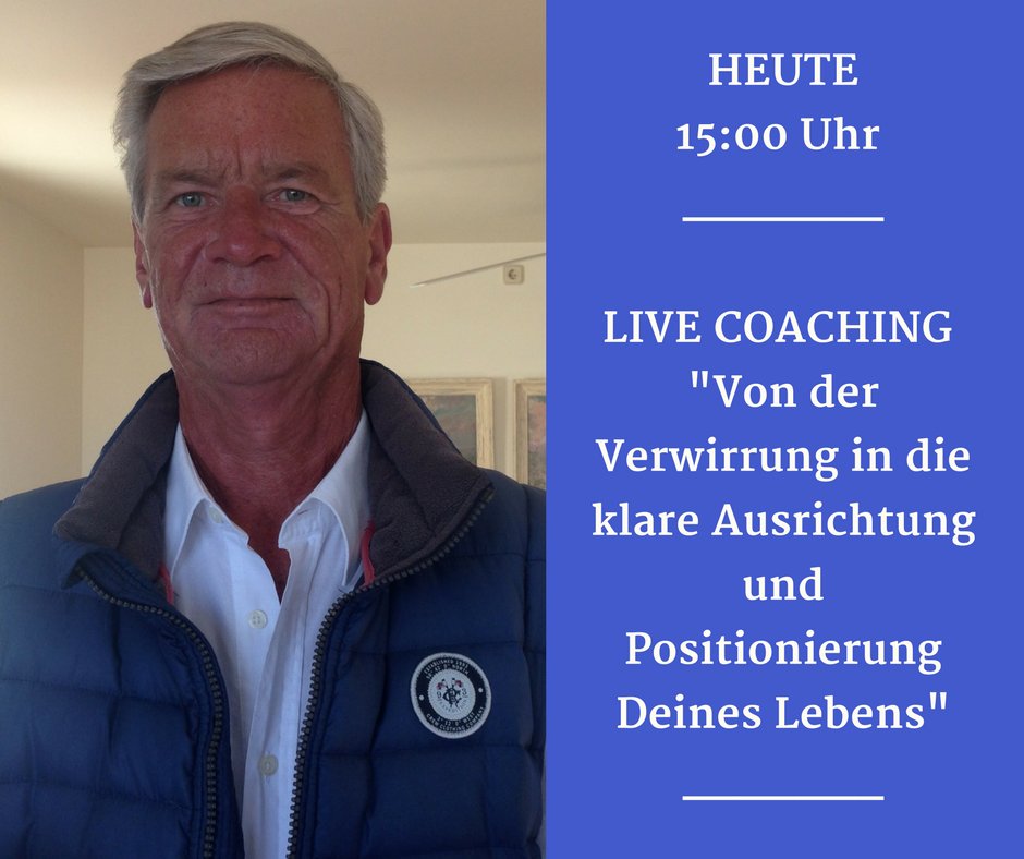 Falls Deine #Kundengewinnung noch nicht natürlich funktioniert, könnte es daran liegen, dass Deine innere #Ausrichtung und #Positionierung noch nicht klar auf den Punkt ist. Hier kommt Abhilfe - beim kostenfreien #FacebookLive #Coaching um 15:00 Uhr ➡️ facebook.com/erhard.domrose