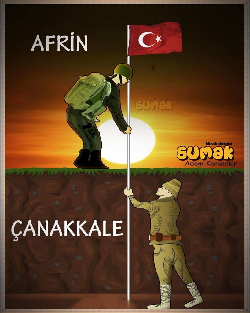 celalsakoglu's tweet photo. Tarih tekerrürden ibarettir bebeğim. #18Mart1915CanakkaleZaferi #18MartAfrinZaferi https://t.co/2BhAr4hOMP