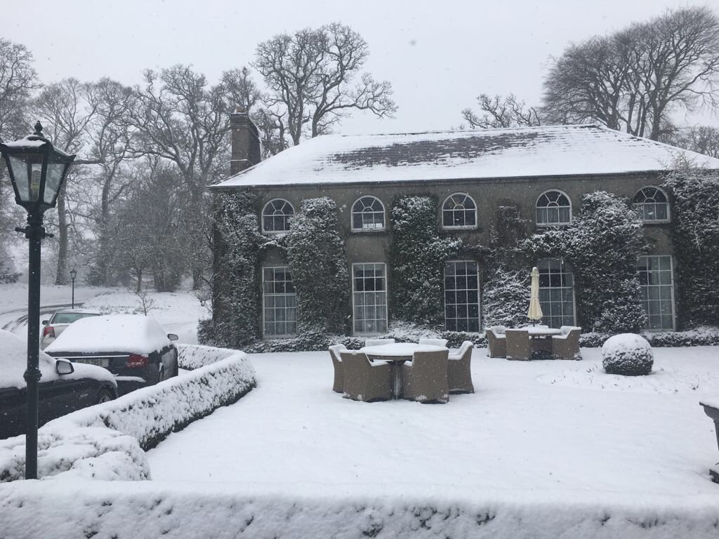 Just had a gorgeous breakfast in magical  snowy MJ ! So nice to be back ! @mountjuliet @cmurphfinn #familycelebrations
