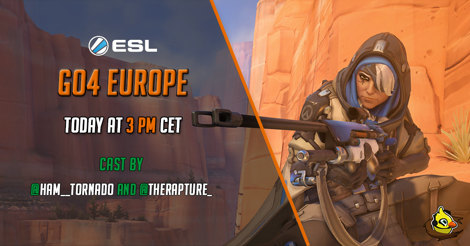CastersNest's tweet photo. 🎥@ESLOverwatch #GO4EU n°94 | Today at 3PM CET

Your #weekly treat is #back!

¤ Full #english cast
¤ @TheRapture_ and @ham__tornado as our wonderful #casters

➡️https://t.co/uq1lN9lon8 https://t.co/GNltO6Vdrs