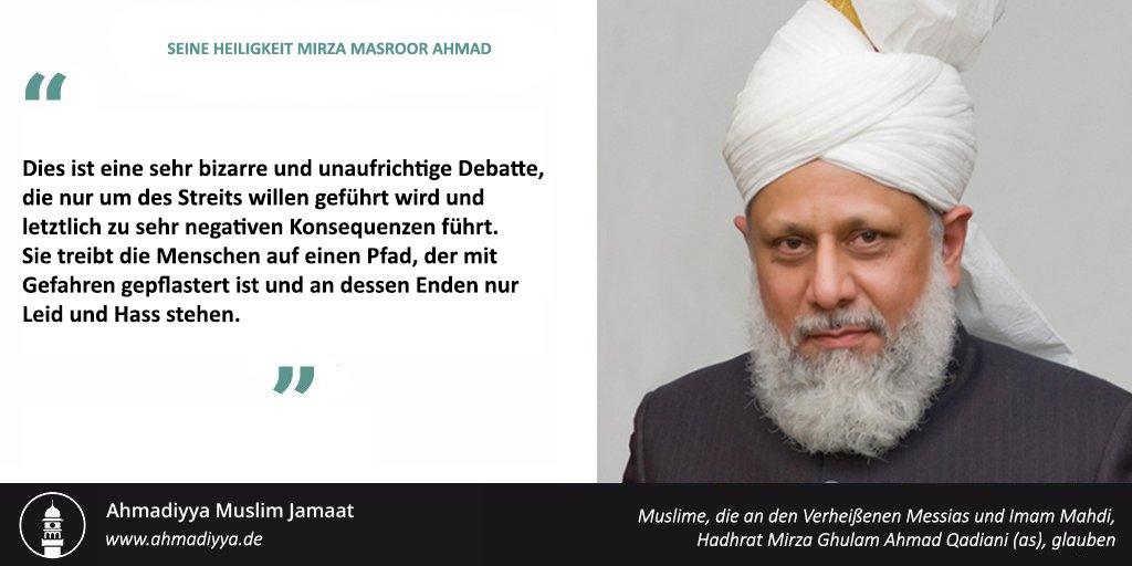 PresseAhmadiyya's tweet image. Seine Heiligkeit Hadhrat Mirza Masroor Ahmad über die Debatte "Gehört der #Islam zu Deutschland"
 #Seehofer 
#MuslimeFürDeutschland