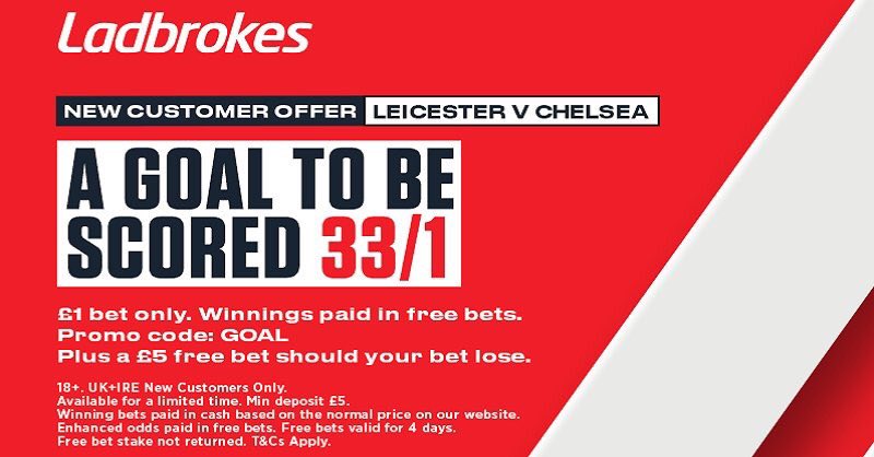 IncredibleOdds's tweet photo. LADBROKES ARE MAD! 😱

A GOAL TO BE SCORED DURING LEICESTER V CHELSEA LATER @ AN INSANE 33/1 📈

⚽️17 GOALS IN THE LAST 6 BETWEEN THESE TWO! ⚽️

CLAIM >> https://t.co/sQogjrWiUq
QUICK! LIMITED TIME OFFER!

(18+ t&amp;cs apply) https://t.co/igd7Yv1JVU