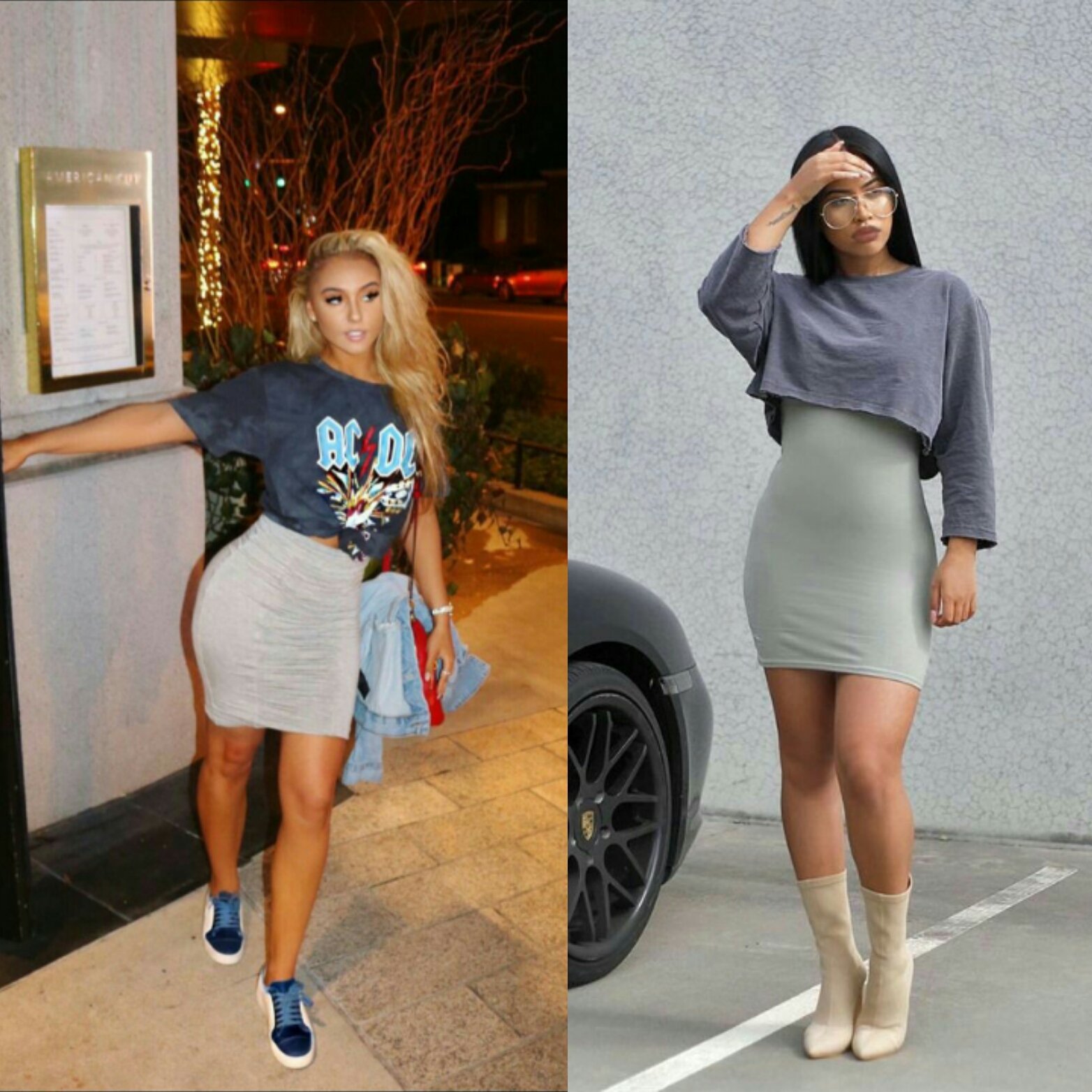 Bodycon skirt with sneakers discount