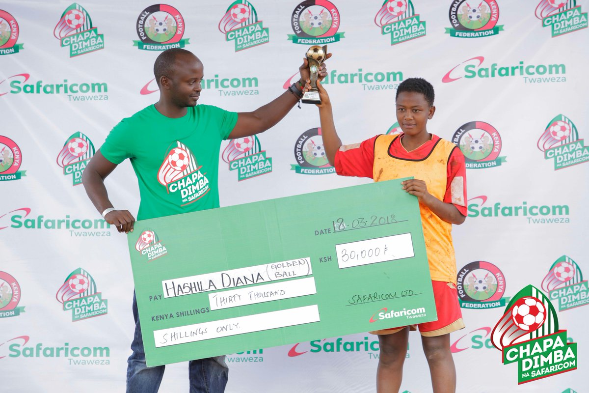 SafaricomPLC's tweet photo. Congrats to Diana Hashila from Acakoro Ladies on emerging the Most Valuable Player (MVP) in the ladies' #ChapaDimbaNaSafaricom Nairobi region finals. #Twaweza https://t.co/4PhtLthAp1