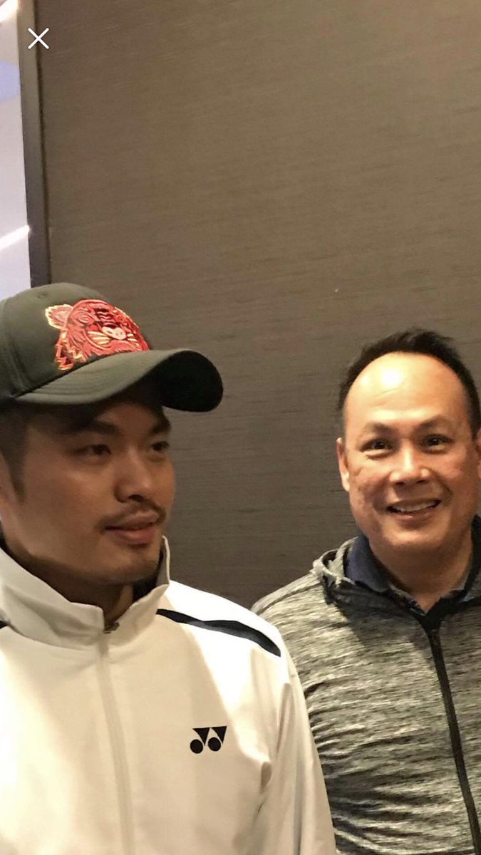 agfalin's tweet photo. The Lin finity. When the Lin’s met the Lin’s . #YAE18 #BWF All England 2018 #Birmingham #yonexbadminton #Yonex https://t.co/OB36felpRN