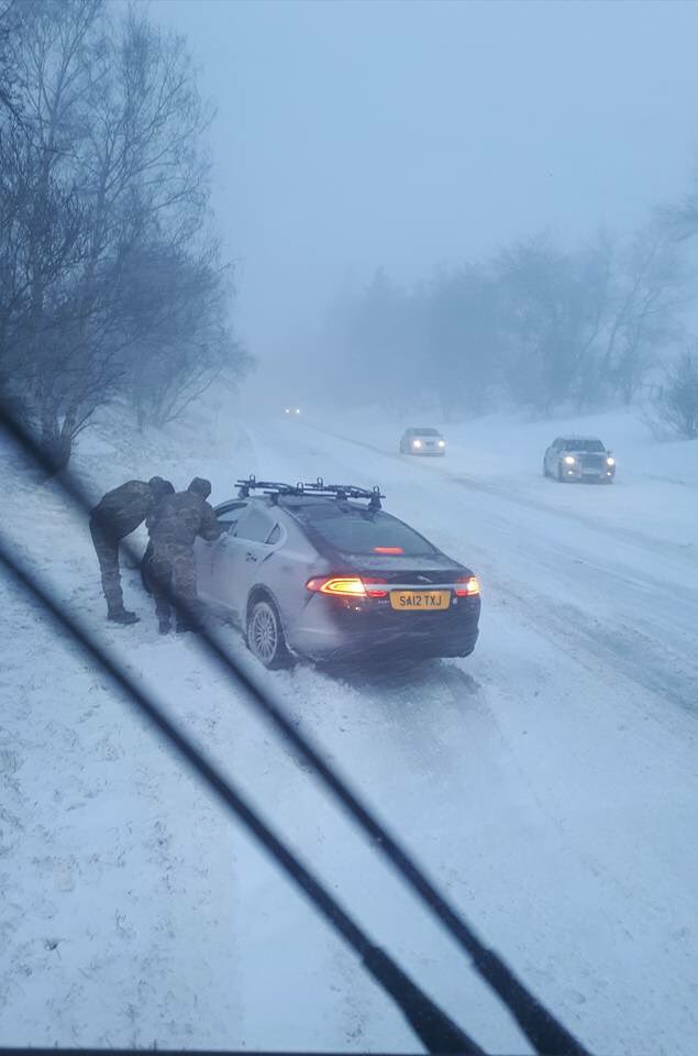 Just outside Brough, not getting home today anyway!