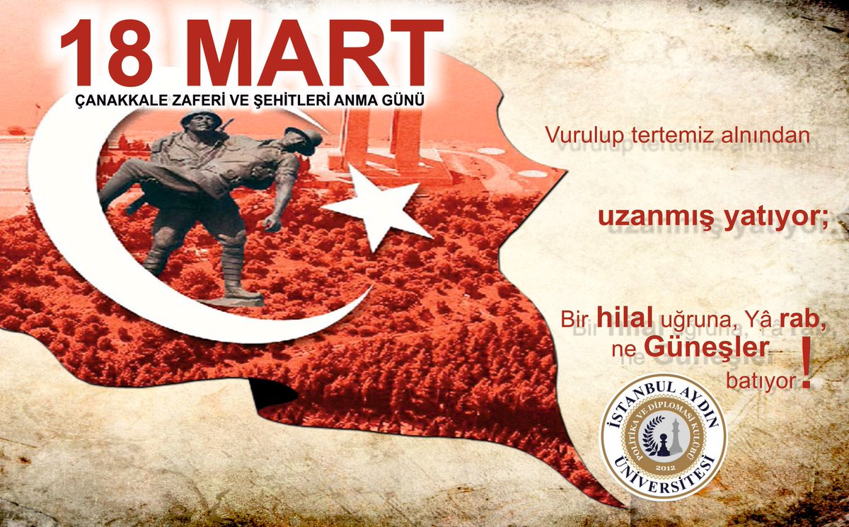 Bastığın yerleri ''toprak!'' diyerek geçme, tanı!
Düşün altındaki binlerce kefensiz yatanı.
Sen şehid oğlusun, incitme, yazıktır, atanı:
Verme, dünyaları alsan da, bu cennet vatanı.