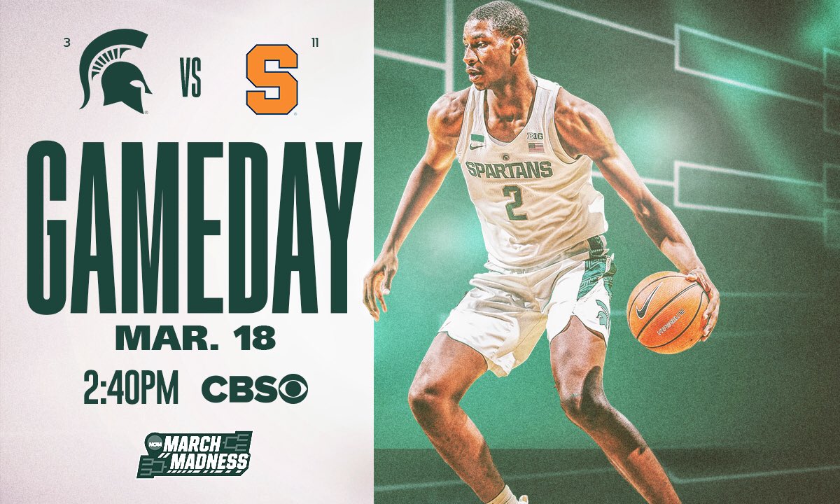 MSU_Basketball's tweet image. Still out here #DancingInDetroit 🕺 

Round of 32...Let’s go ❗️❗️❗️

#GoGreen

#MarchMadness