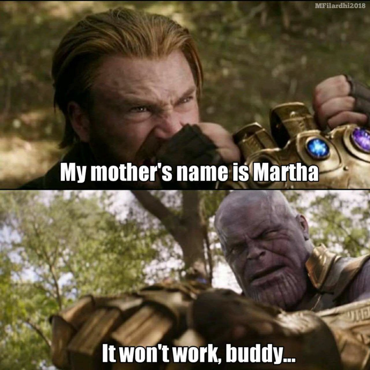 Timzster Rebh25th Why Did You Say That Name Said No One Chrisevans Captainamerica Thanos Avengers Avengersinfinitywar Infinitywar Bvs Martha Marvel Mcu T Co Tnnjoeqlex
