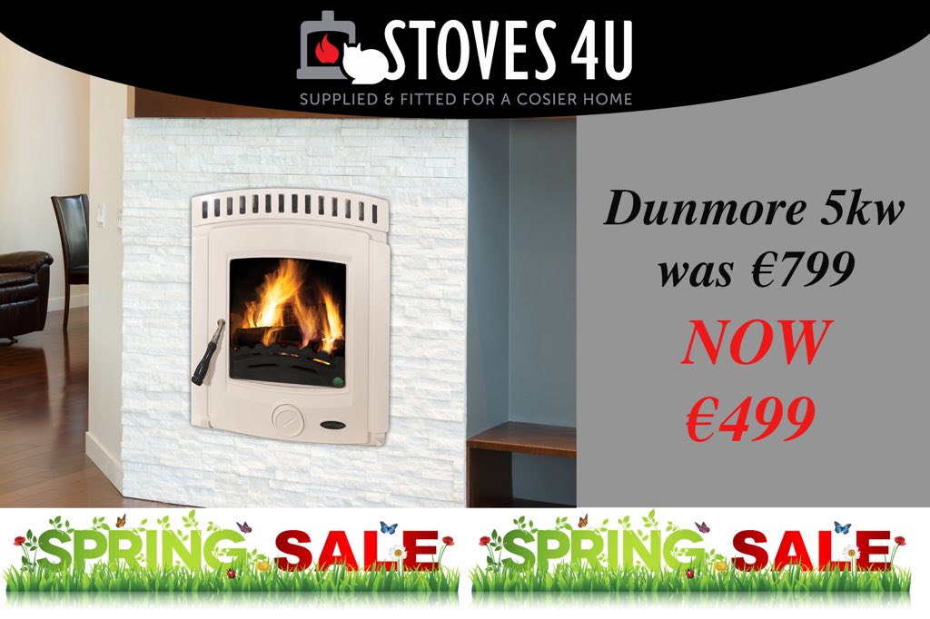 stoves4uie's tweet photo. Spring SALE
Dunmore 5kw inset room heater stove
available in matt black €549  and cream €499
John Joe Sheehy Road Tralee
#stoves4u #tralee #killarney #listowel #dingle #kenmare #cahersiveen #killorglin #waterville #castleisland #kerry #irish #stove #fireplace #home #new #heat https://t.co/9Z1NOD2ENC