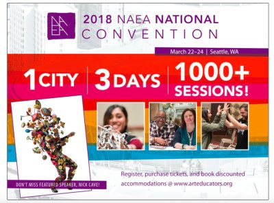 MRidlen's tweet photo. I can’t wait for #NAEA18 in Seattle! Art + design = STEAM. Looking forward to seeing #SAL17 and #k12artchat folks and getting my learn on! Who else is going this year? #MOArtEd https://t.co/CFVYyM86ha