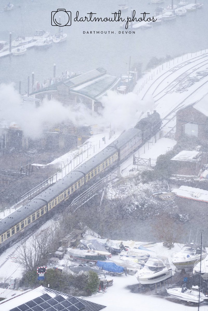 Nice day for a Train Ride!!! Lol. #Dartmouth #Devon #snowday2018 #Steamtrain