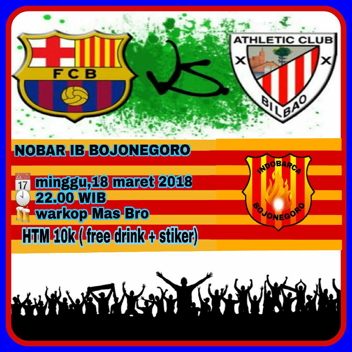 fansbarcaid_'s tweet photo. Merapat yukk les.

Kita nobar Barcelona vs A. Bilbao
Minggu, 18 Maret 2018
Pkl :  22.00wib
HTM : 10K
Tempat : Warkop mas bro.

#barcaday #BarcaAtleti #laliga #indobarcabjn https://t.co/uP5Qg8aaqI