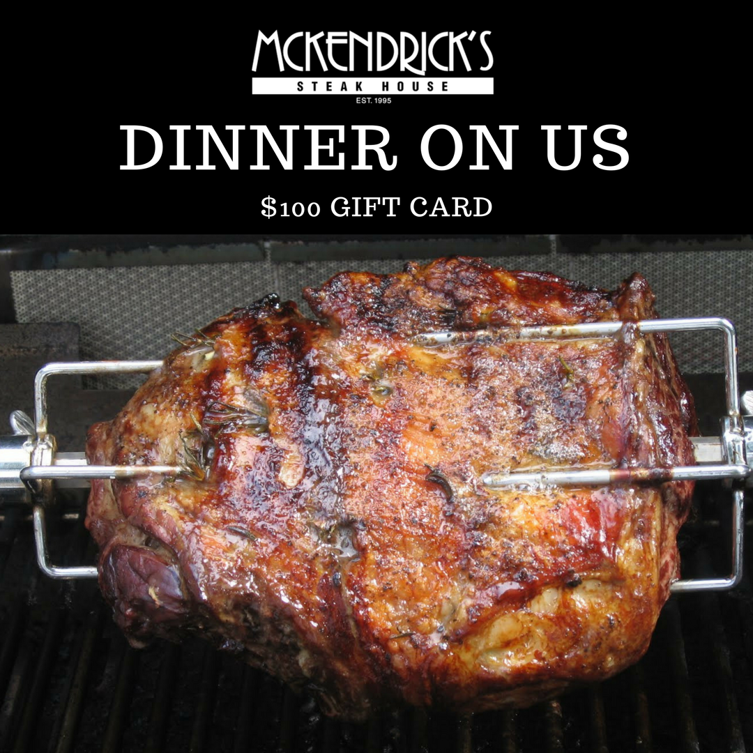 We're giving away a $100 gift certificate to McKendrick's! All you have to do to enter is hop over to our Facebook page.