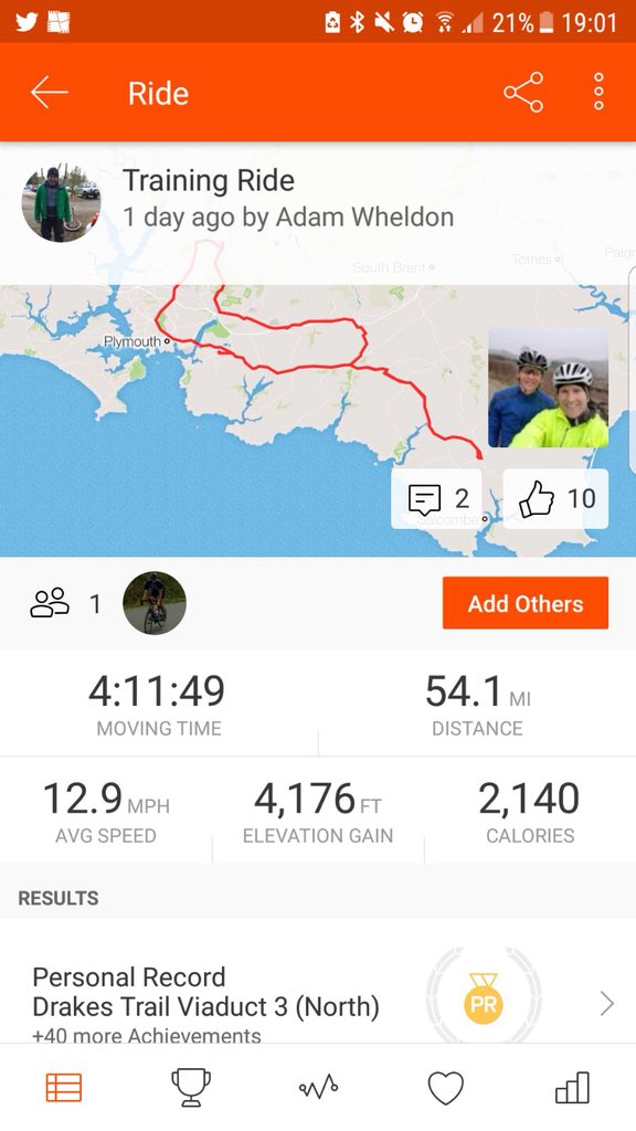 CVC_1000's tweet photo. Adam and Jay put some rubber down Tuesday and Saturday this week. #CVC1000 #royalnavy #royalmarines #armedforces #forcessupport #cycling @UKCycleChat @RNRMC @TheBHF @DiabetesUK https://t.co/s4bY2QSS3n