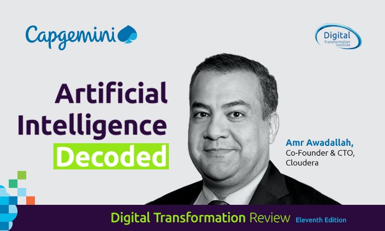 "Any function where humans make repeatable decisions can be impacted by AI" <a href="/awadallah/">Amr Awadallah 🤖</a> CTO of <a href="/cloudera/">Cloudera</a> #DTR11 #AI goo.gl/iDnxhf