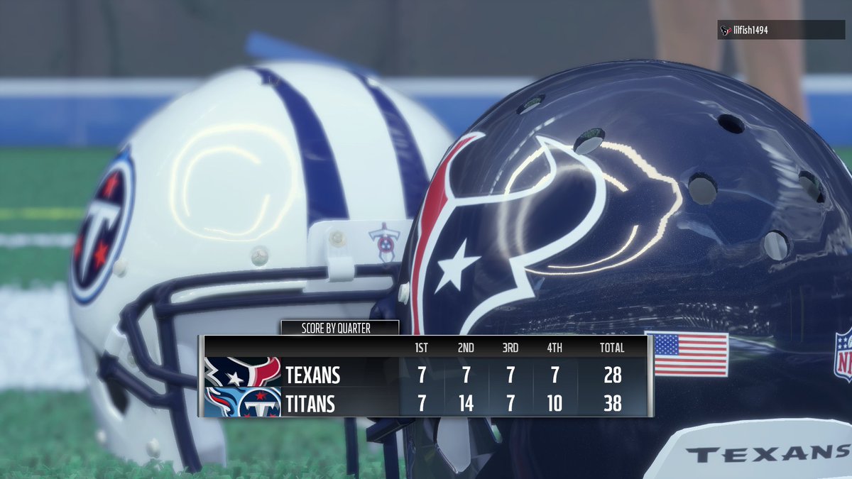 Grid_Titans's tweet photo. We win a shootout vs Houston to remain a undefeated on the season. QB Bruce Clark has a historic game, throwing for over 400 yards and 5 TDs in his first career start. @GridMbl https://t.co/dLj7EQpx7c