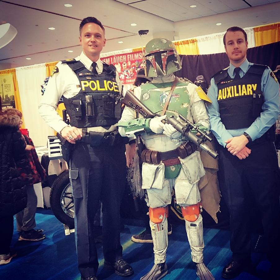 OPP_Hire's tweet photo. They say "With great power comes great responsibility," and the same is true for uniformed careers at the #OPP. Thanks for joining us at @comic_con! #comicontoronto #ontarioprovincialpolice https://t.co/G06T2FUQGx