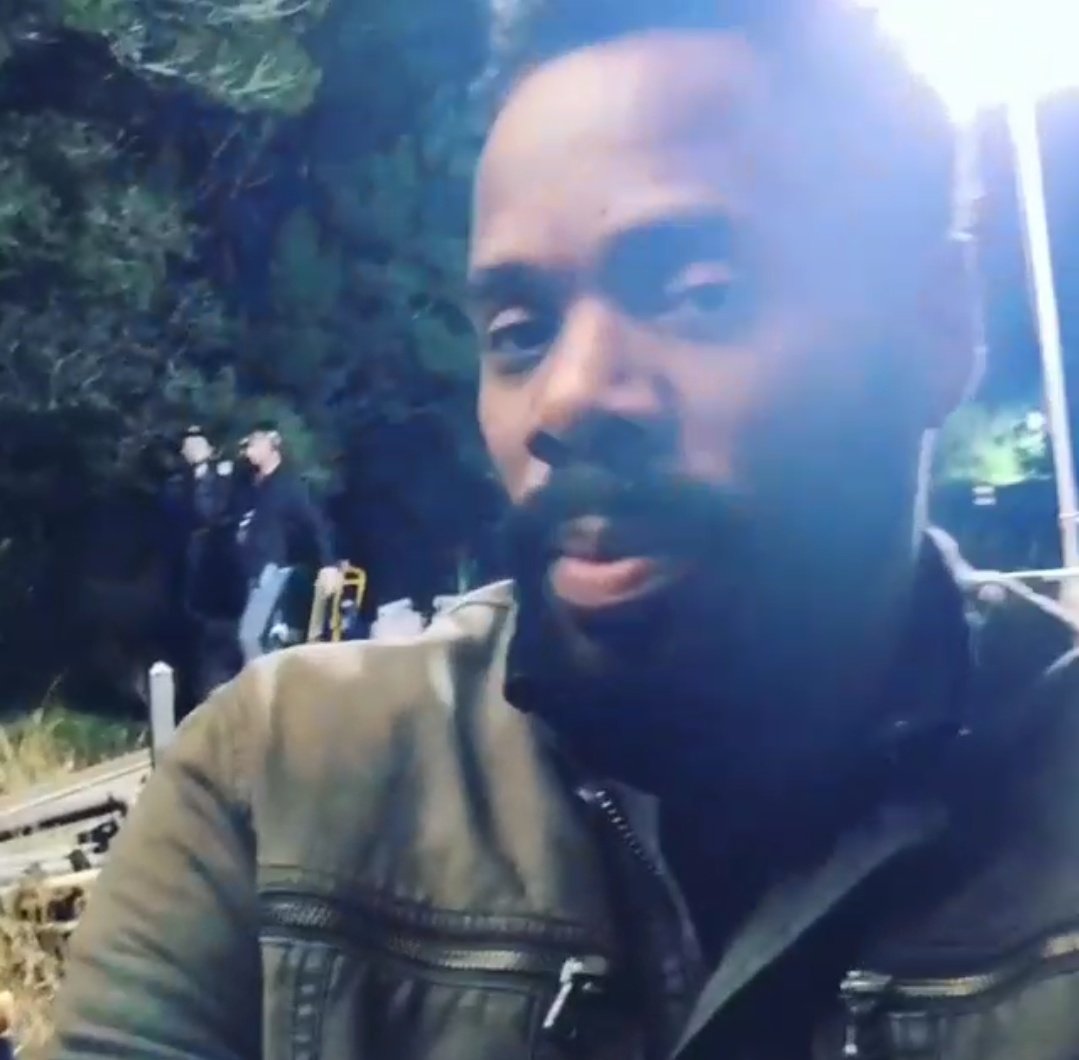 ArgentinaDead's tweet image. El cast de #FearTWD divirtiéndose y Maggie durmiendo. Los amo tanto  😍 #FearTWD #FearFamily