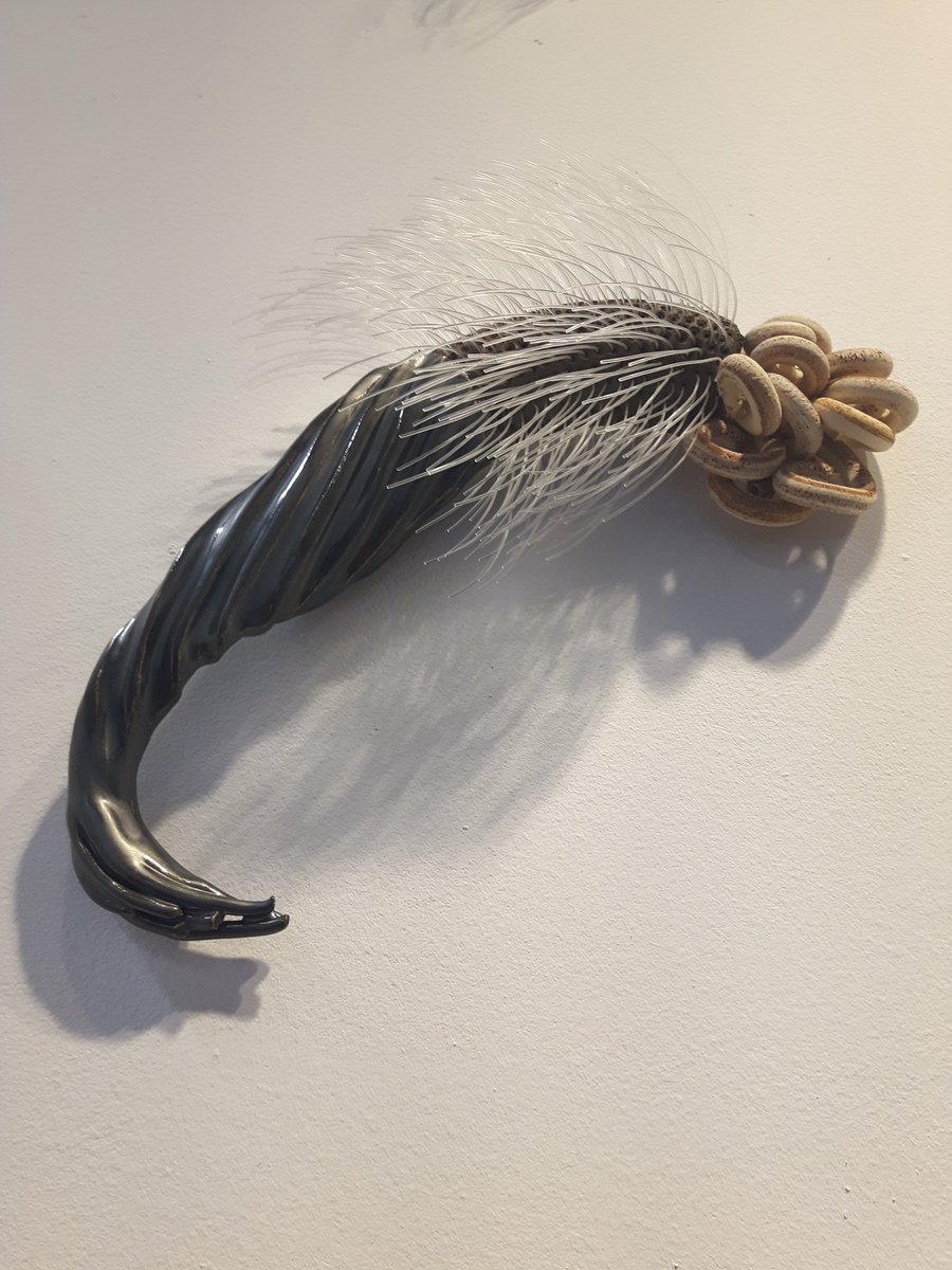 manitobaneuro's tweet photo. #Neurocraft meets #brainweek - Day 7!
"Thalamuse Migration" by Peter Tittenberger, 2017, ceramic, monofilament
Fears emerge from the diencencephalon and migrate to places unknown...
#BrainAwarenessWeek @CAN_ACN @dana_fdn @umanitoba @UM_RadyFHS @manitobacraft https://t.co/geOmsALaCm