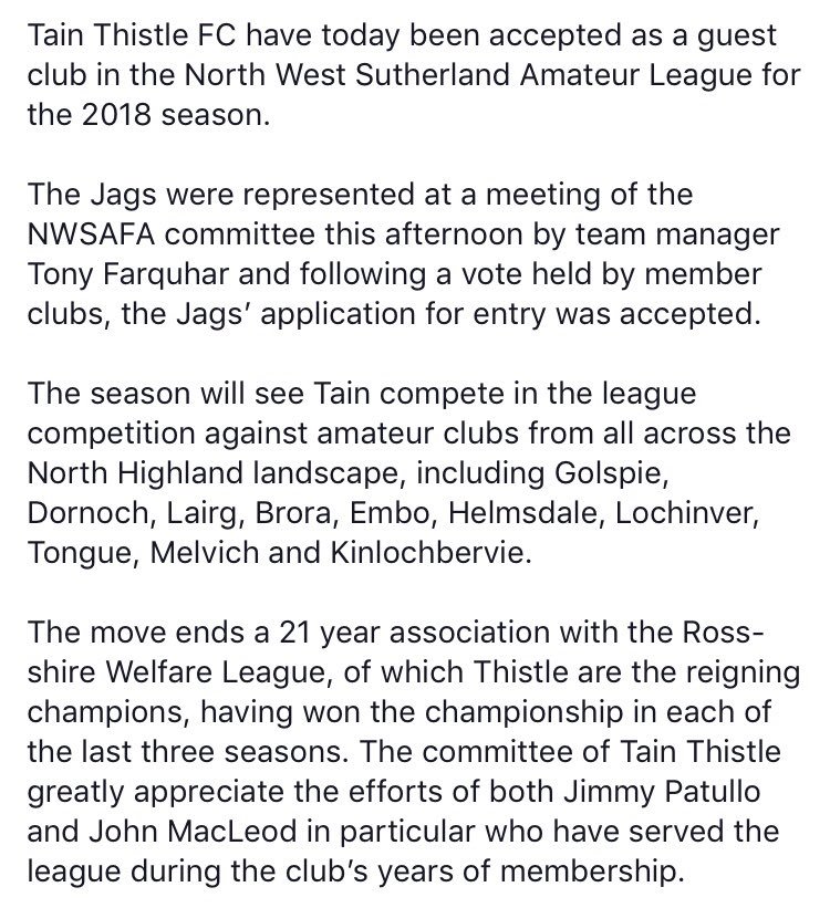 Tain Thistle AFC tweet media