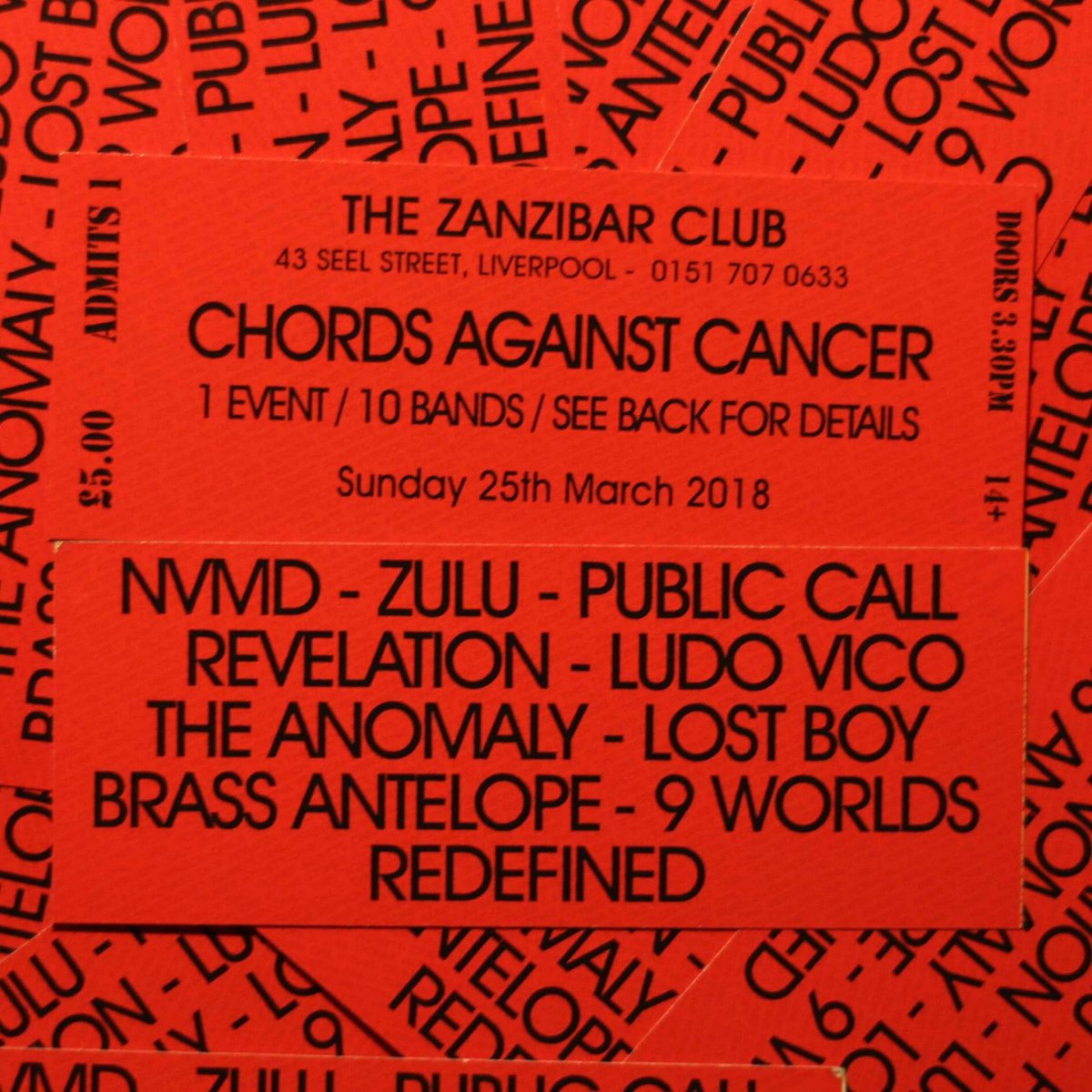 FTDH_UK's tweet photo. Only one week left to buy tickets for the Zanzibar charity gig!

All proceeds go to charity and £5 to see 10 bands it’s a bargain!

We hope to see you there on the 25th March

Facebook: NVMD
Instagram: nvmd_official
Snapchat: nvmdband

#gig #charity #liverpool #cancerresearch https://t.co/9qFa2G2SoD