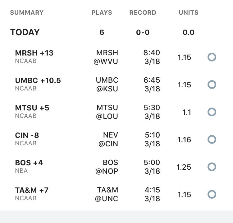 PickSixCapper tweet picture
