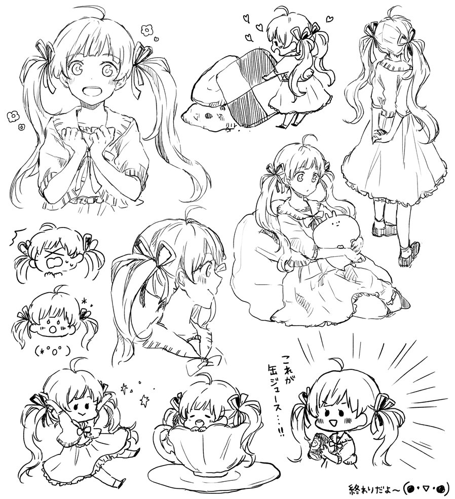 せっかくなので初めて描いたミリオン絵も…まだ星梨花のことを星梨花ちゃんって呼んでたあの頃。 https://t.co/qEh6XLeD8Y