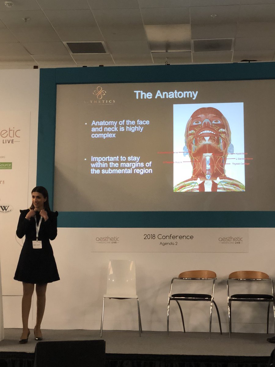 Watching Dr Sherina Balaratnam informing on her experiences of stubborn underchin fat treatments #amlive18 #drrajthethi #skinradianceclinics #sthetics
