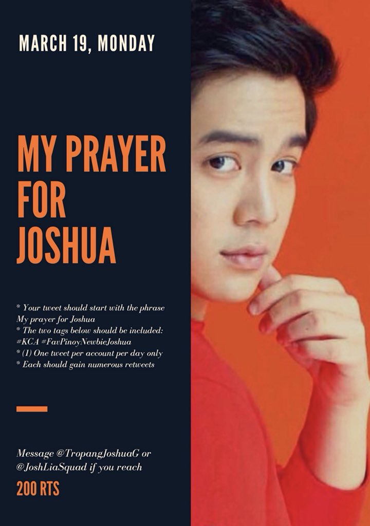 ketooooy's tweet photo. My prayer for Joshua is for him to be always in good physical, mental, emotional and spiritual condition to be able to endure and properly handle whatever it is that life throws at him. 

#KCA #FavPinoyNewbieJoshua https://t.co/LkecK0rS7n
