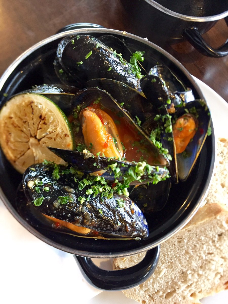 Plump Scottish mussels in homemade thai sweet chilli broth. So flippin good! #WinterWarmers #ScottishSeafood #Arran #EatLocal