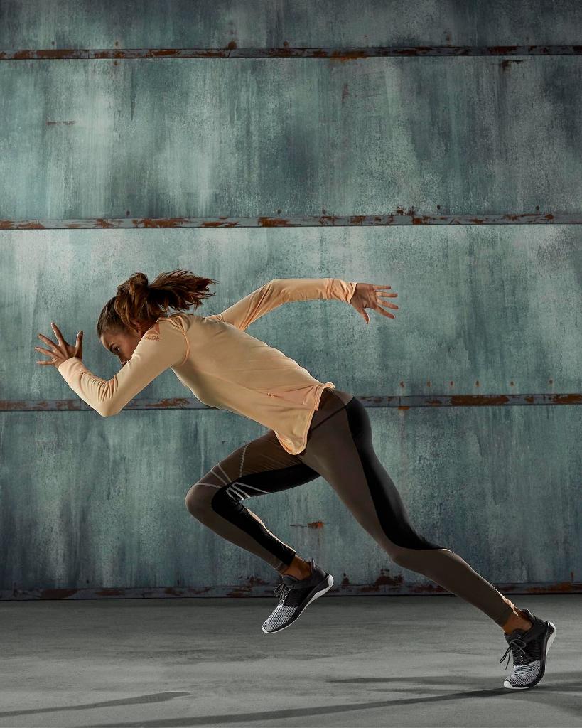 Reebok's tweet photo. Motion is inevitable. Whether it is forward or backward is a choice. | The new Fast #Flexweave is engineered for a life in forward motion: https://t.co/FmzmKoJOoS #ReebokRunning #RunLight https://t.co/oqZcKL6vkL
