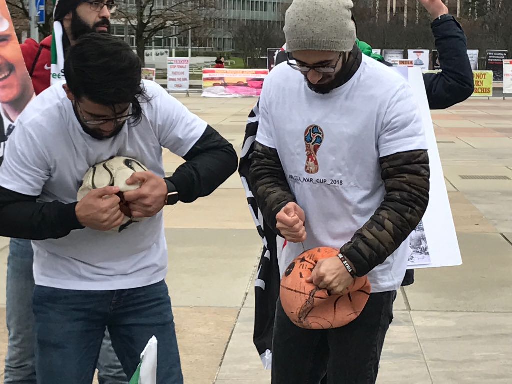 RUSSIAWARCUP's tweet photo. United Nations / Geneva
No to the World Cup in Russia
They boycotted the Russian war cup
#Russia_war_cup_2018
#RevolutionAgainstAssad #AssadMustGo https://t.co/tgK4wnTZ24
