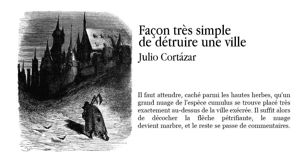 Le_Narratoire's tweet photo. Démarrons notre exploration de la microfiction chez les grands auteurs ! 📕
Le micro-voyage commence dans la tête de Julio Cortázar, auteur surréaliste et maître de la nouvelle courte. 
"Continuité des parcs" 👉 https://t.co/wtleKFezic

👀 Illustration de Gustave Doré. https://t.co/krPnha1N0i