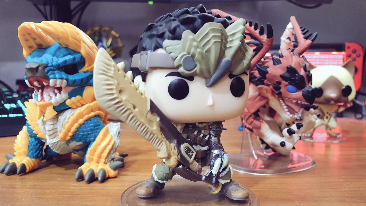 Arekkz's tweet photo. Massive shoutout to @OriginalFunko for very kindly sending me the #MonsterHunter Funkos! They’re so awesome :D https://t.co/AEoyHgVDzA