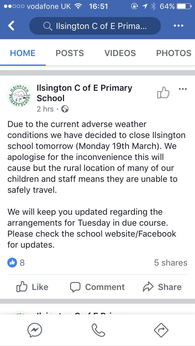 Ilsington's tweet photo. ILSINGTON CE PRIMARY WILL BE CLOSED MONDAY 19th MARCH https://t.co/OzepbxPONe