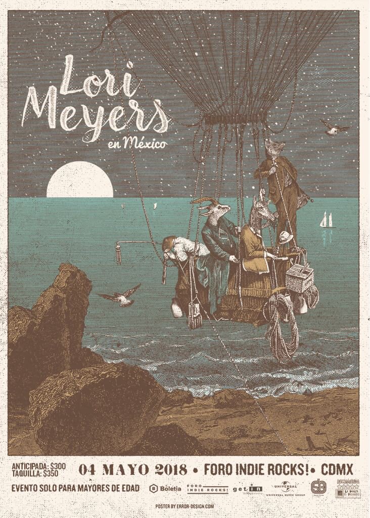 UriBonet's tweet photo. Me flipa el arte que #errordesign ha hecho para anunciar el bolo de @lorimeyersband en #México del próximo #4MAY #CDMX #ArtistaFangazing https://t.co/QkLvmSK4VH